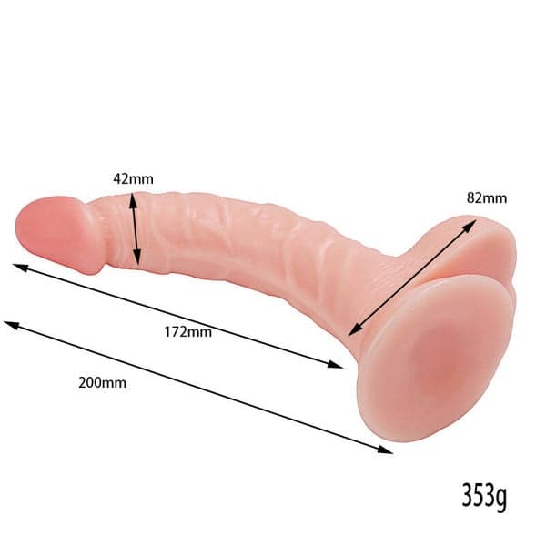 Realistic 20cm Curved Dildo - 7