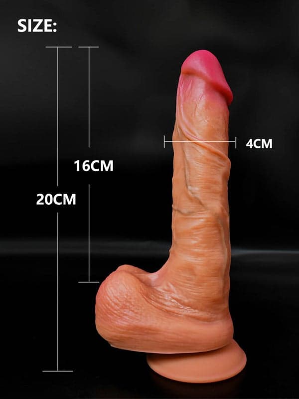 "Real Man" Series — Realistic 20cm Dildo with Balls - 4