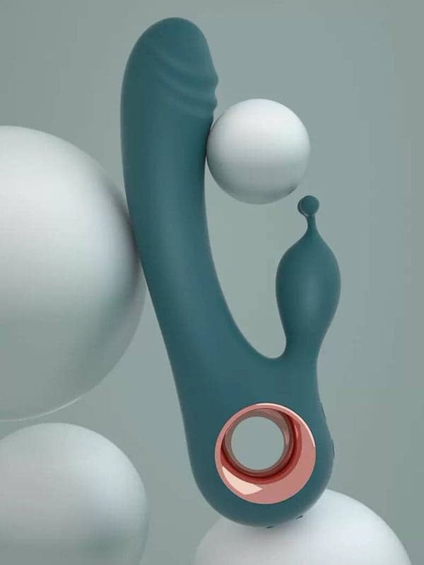 Clit & G-Spot Curve Silicone Vibrator — Licking & Internal Stimulation - 4