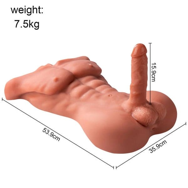 Lifelike 8.8kg Muscular Male Torso for Women - 7