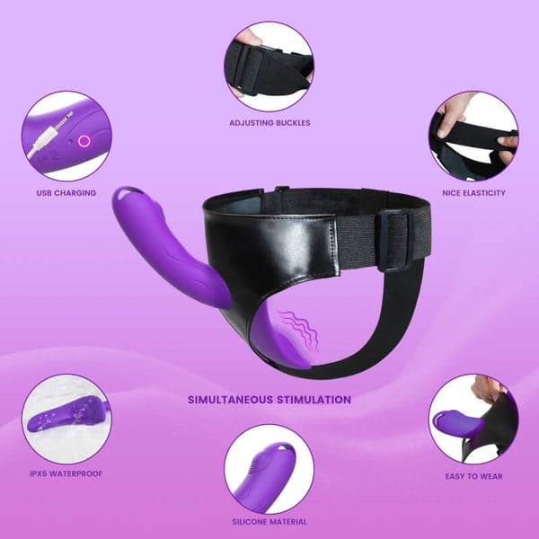 Realistic Strapless Strap-On Vibrator for Couples — Remote Controlled - 8