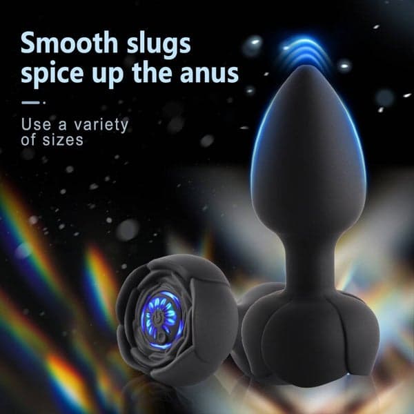 Light-Up Anal Plug with Remote Control — Soft Silicone - 3