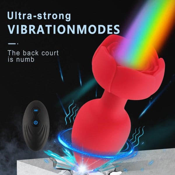 Light-Up Anal Plug with Remote Control — Soft Silicone - 7