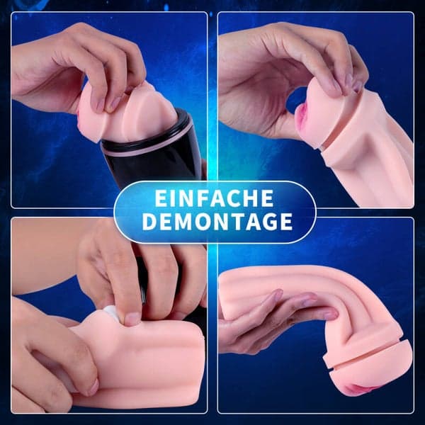 Realistic Vibrating Vagina Cup Masturbator - 8