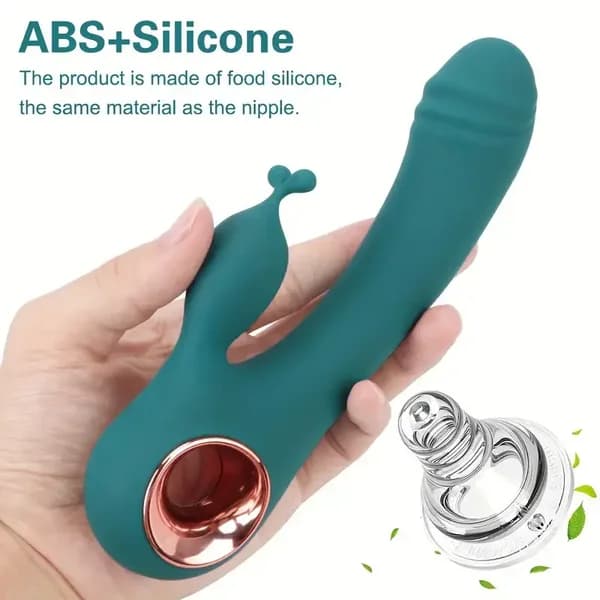 Clit & G-Spot Curve Silicone Vibrator — Licking & Internal Stimulation - 2