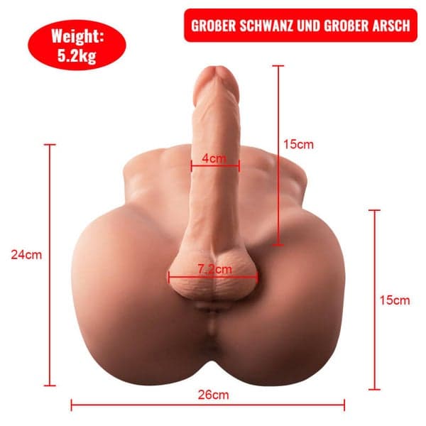 Male Half-Body 6kg Penis Simulator - 6