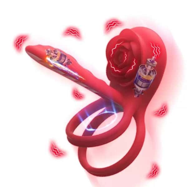 Anneau Vibrant Rose Double Moteur Sans Fil pour Plus Long Plaisir