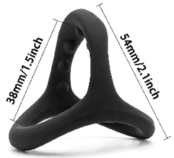 Triangle Cock Ring — Ultra-Soft & Safe Double Pleasure - 8